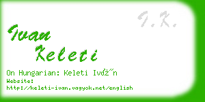 ivan keleti business card